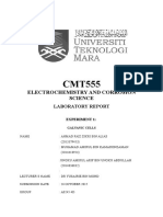 Electrochemistry and Corrosion Science: Laboratory Report