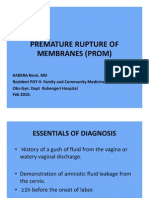 Premature Rupture of Membranes (Prom)