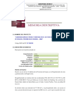 Memoria Descriptiva Pistas y Veredas Amay