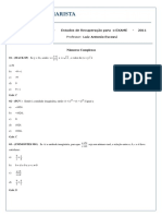 Estudos de Recuperação para o EXAME 2011 Matemática 3 Série