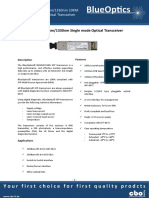 BlueOptics BO65J27610D 10GBASE-BX-U XFP Transceiver Tx1270nm-Rx1330nm 10 KM Singlemode LC-Simplex 10 Gigabit