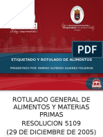 Etiquetado y Rotulado de Alimentos