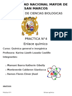 PRACTICA N°4 Enlace Químico