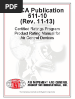 AMCA Publication 511-10 - Certified Ratings Program Product Rating Manual For Air Control Devices