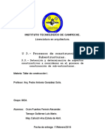 Detección y Determinación de Aspectos Constructivos A Considerar en El Proceso de Construcción de Sub