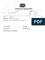 Onaco Rand RIX: Timing Sheet