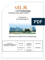 Lab Manual Java Programming Lab