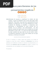 4 Pasos para Liberarse de Los Pensamientos Negativos