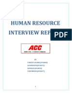 ACC HR Interview Report