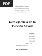 Auto Ejercicio de La Función Sexual