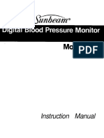 Sunbeam Digital Blood Pressure Monitor Model 7620