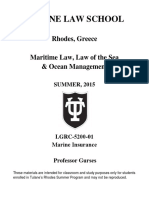 Marine Insurance, Prof. Gurses