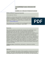 El Concepto de Sociabilidad Como Referente Del Análisis Histórico