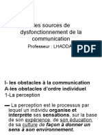 Sources de Dysfonctionnement de La Communication