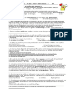 Avaliação de 7ano 2bi de 2016 Bacterias e Protistas