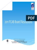 PCAB Board Resolution 2011 - 12 Pages