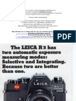 Leica r3 Exposure Booklet.