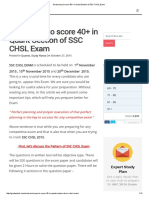 Smart Way To Score 40+ in Quant Section of SSC CHSL Exam