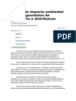 Estudo de Impacto Ambiental para Os Gasodutos de Transporte e Distribuição