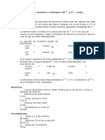 Determinación de Aluminio e Hidrógeno