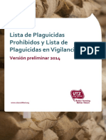 Lista de Plaguicidas Prohibidos 2014