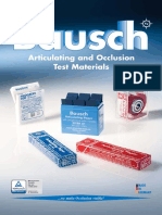 Articulating and Occlusion Test Materials: ... We Make Occlusion Visible