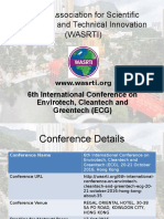 6th International Conference On Envirotech, Cleantech and Greentech (ECG)