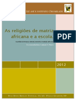 As Religiões de Matriz Africana e A Escola Apostila