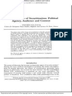 Balzacq - 2005 - The Three Faces of Securitization Political Agency, Audience and Context