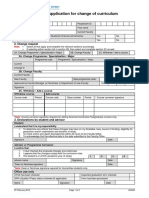 ACA09 - Application For Change of Curriculum: 1. Student Details