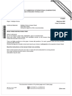 University of Cambridge International Examinations General Certificate of Education Ordinary Level