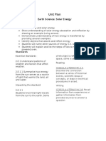 Unit Plan: Earth Science: Solar Energy