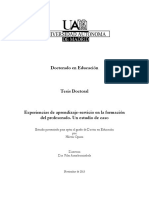 Experiencias de Aprendizaje-Servicio en La Formación Del Profesorado. Un Estudio de Caso