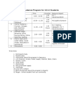 Carriar Guidance Schedule