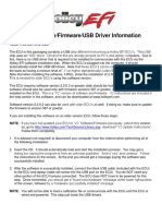 ECU Software/Firmware/USB Driver Information