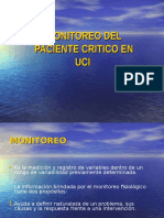 Monitorización Del Paciente Crítico, Manual, Instrumental y Electrónica.