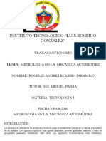 Metrologia en La Mecanica Automotriz Rogelio