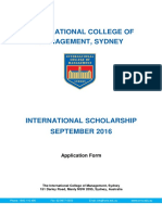 ICMS International Scholarship September 2016