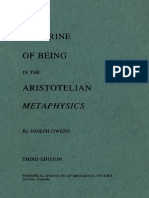 Doctrine of Being in The Aristotelian Metaphysics by Joseph Owens