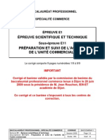 Corrige BACPRO COMMERCE Ion Et Gestion Commerciale D Une Unite de Vente 2009