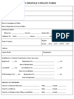 Union Profile Update Form: If Affiliated To A National Confederation, Please State Name