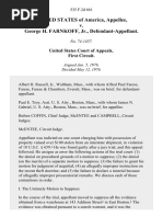 United States v. George H. Farnkoff, JR., 535 F.2d 661, 1st Cir. (1976)