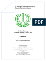 Graduate Directory of HIMS - Hamdard University - Spring 2010