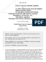 United States v. Approximately Two Thousand, Five Hundred Thirty-Eight Point Eighty-Five Shares (2,538.85) of Stock Certificates of the Ponce Leones Baseball Club, Inc., Etc., Domingo Cotto-Garcia, 988 F.2d 1281, 1st Cir. (1993)