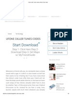 Ufone Caller Tunes Codes - Ufone UTune Codes