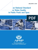 American National Standard For Water Quality in Public Pools and Spas