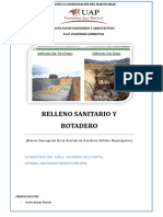 Trabajo Monográfico de Residuos Solidos - Botadero e Relleno Sanitario