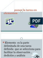 Descomponer La Tarea en Elementos