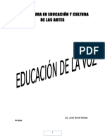 Materia Educacion de La Voz Completa