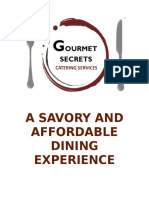 Gourmet Secrets Catering Services Official Menu 2016 Ed